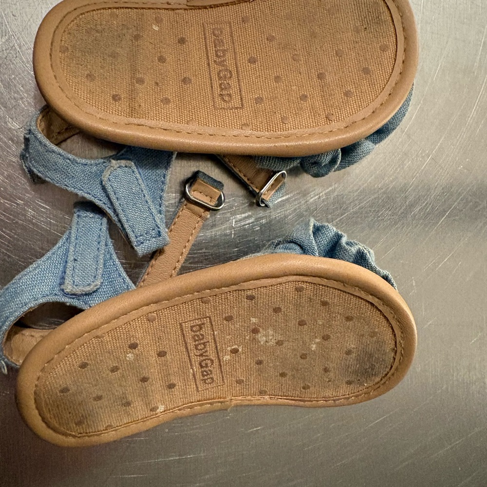 GAP Kids Light Blue Ruffle Sandals - Picture 2 of 2